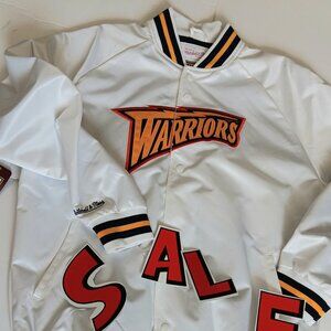 Golden State Warriors rare XL jacket Mitchell  Ness New w/Tag homage WE BELIEVE